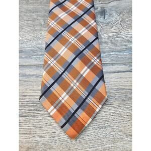 Johnson Brothers Men's Orange Striped Neck Tie
